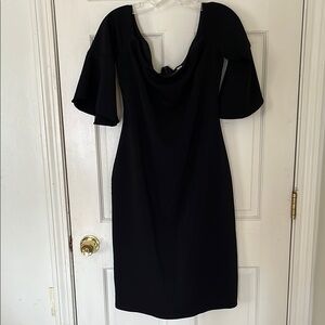 Laundry by Shelli Segal size 12 Black off shoulder Dress